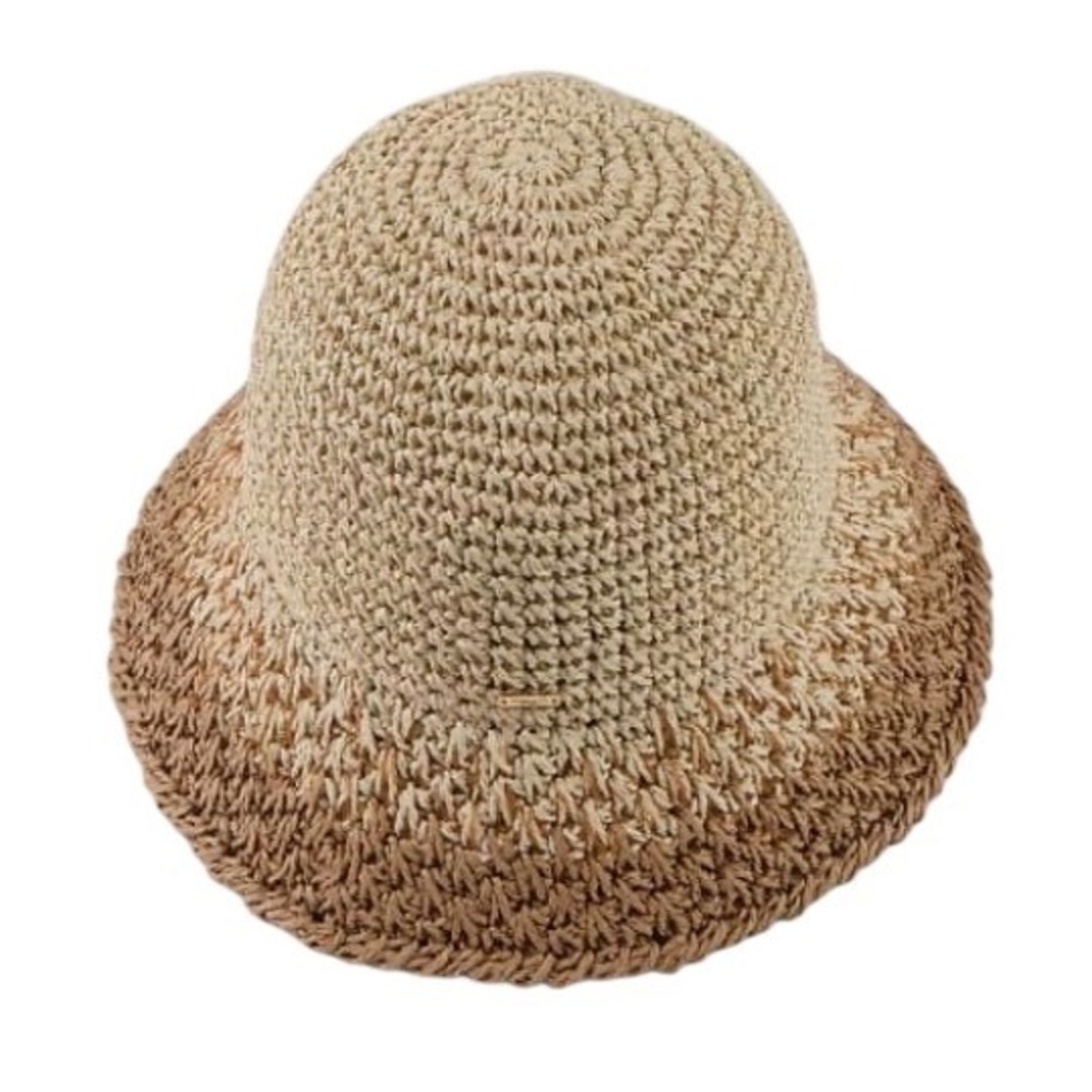 Eugenia Kim Bailey Paper Straw Bucket Hat Ombre Beige‎ Tan Brown Crochet Sun Hat